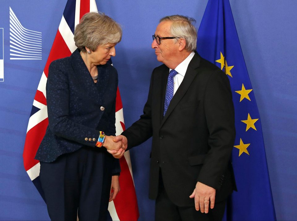  Theresa May meeting Jean-Claude Juncker in Brussels today