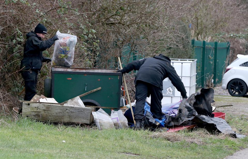  Cops have also searched the land behind Oak Road