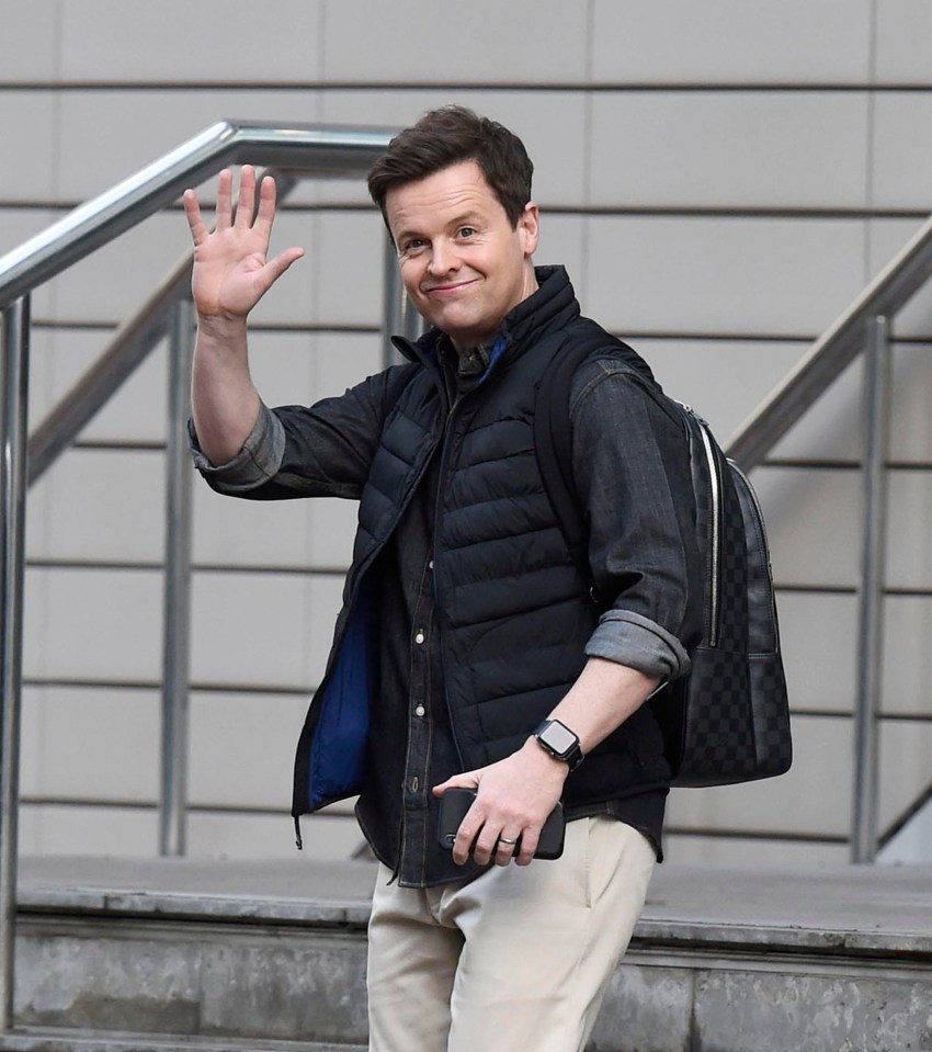 Ant’s presenting partner Declan Donnelly was also in good spirits