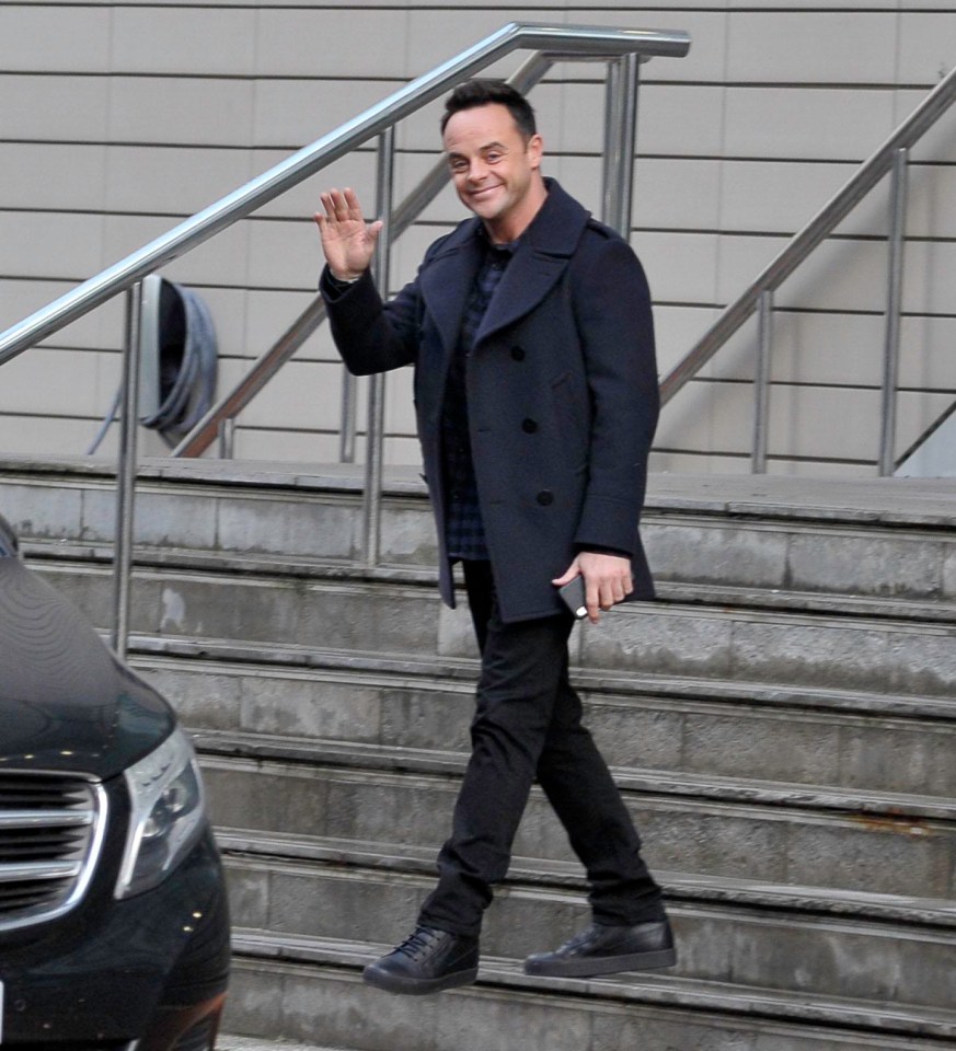 Ant McPartlin, who makes his return to TV hosting the new series, gave a cheery wave