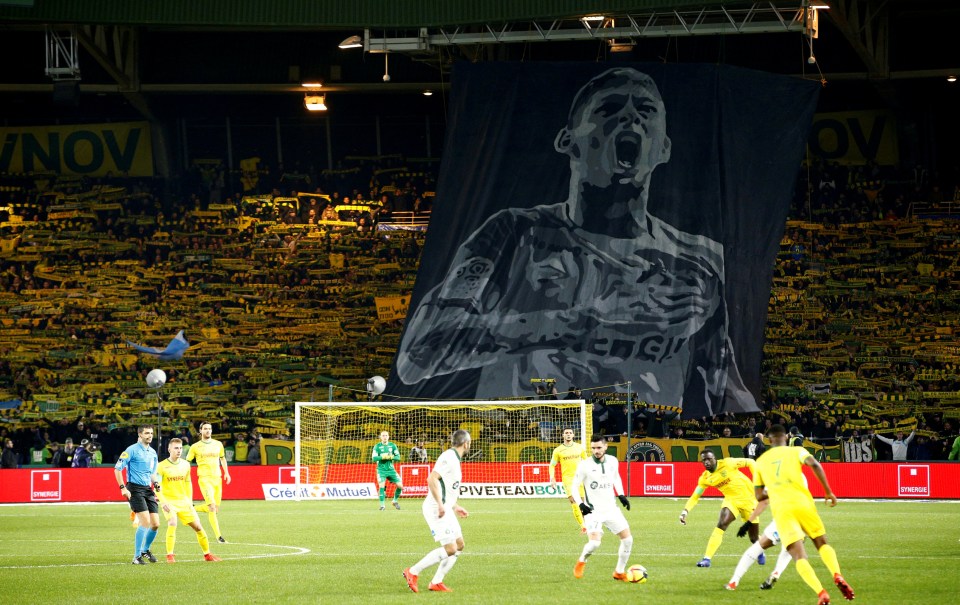 The massive banner was on display for most of the game against St Etienne