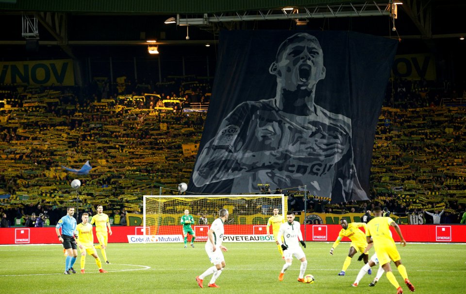  The massive banner was on display for most of the game against St Etienne