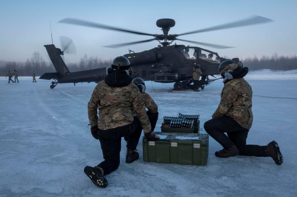  It is the first time the attack helicopters have been stationed in the Arctic Circle