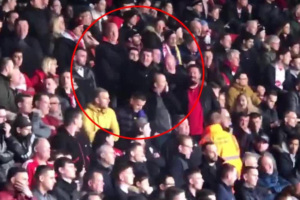  Three Southampton fans were quizzed by cops over plane gestures