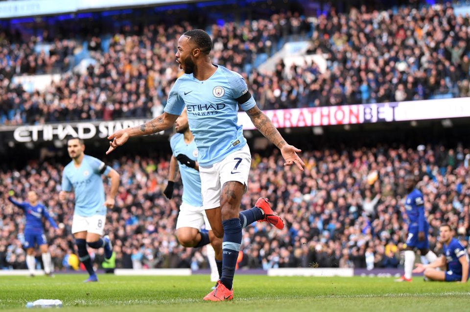  Raheem Sterling tapped home just four minutes in as City raced to an early lead