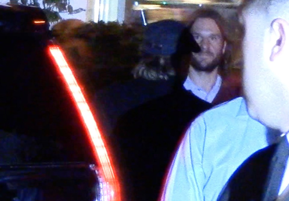  Brad arrived at Jen's birthday bash to celebrate with her