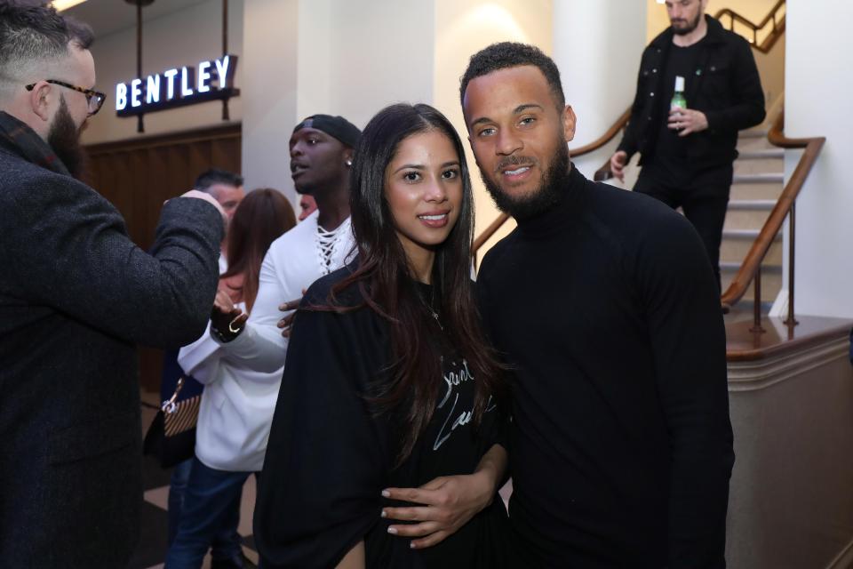  Ryan Bertrand with girlfriend Mari, thought to be originally from Brazil, who 'was robbed of her Rolex watch outside their mansion'