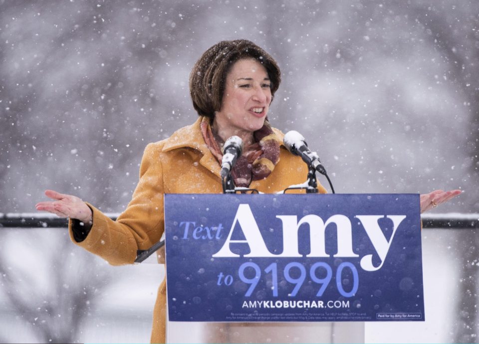  Amy Klobuchar announcing her candidacy