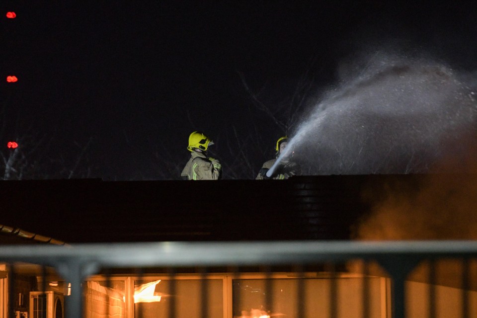 Ten fire engines were deployed to the scene tackling the blaze in Tamworth