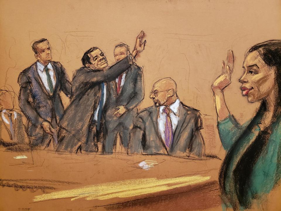  The narcotics kingpin waved to his wife in the court room when the guilty verdict was revealed