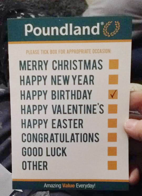  Poundland's alternative Valentine's Day card can be used over and over again