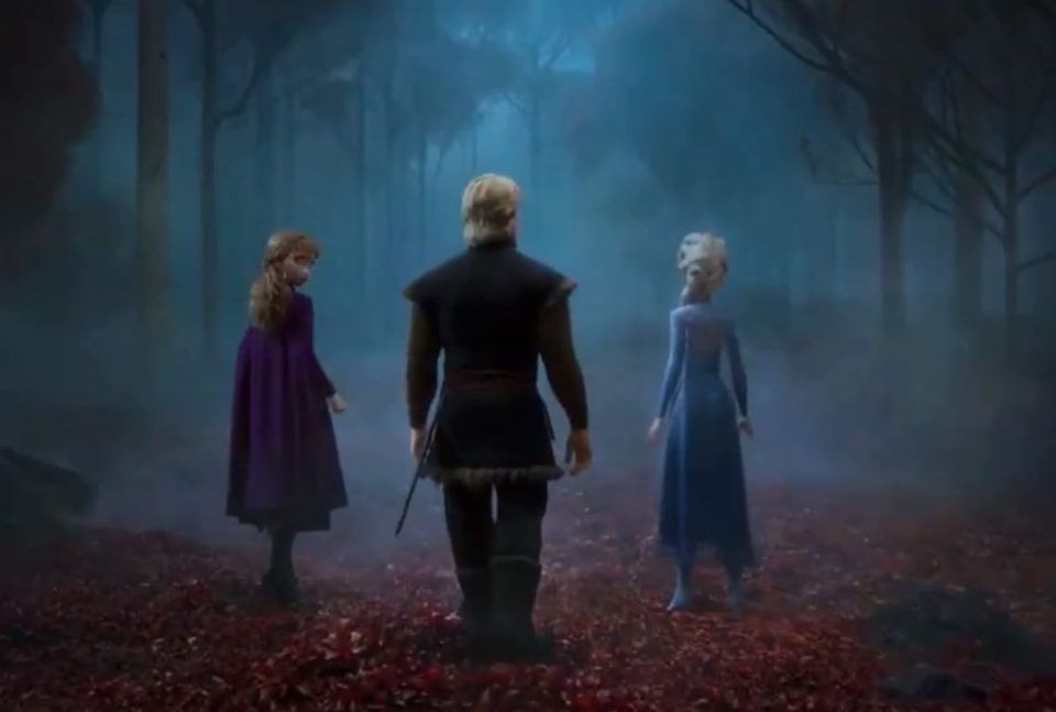  She joins Anna and Kristoff in the forest