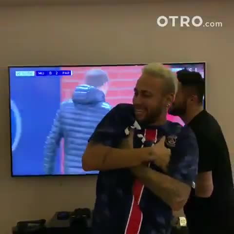  The Brazilian superstar celebrated with his strike partner Kylian Mbappe's signature move when the Frenchman made it 2-0