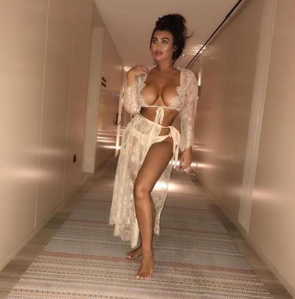  Lauren Goodger has showcased her curves in racy lingerie as she wished her Instagram followers a Happy Valentine's Day