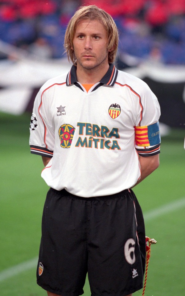  Mendieta was named European midfielder of the year twice and took Valencia to two Champions League finals