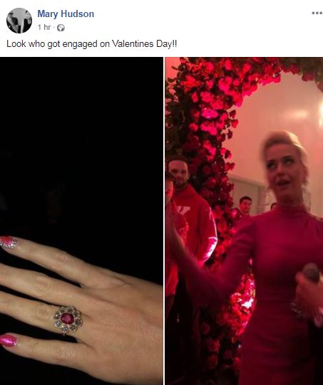  Fans are claiming this screenshot was taken from Katy's mum's Facebook