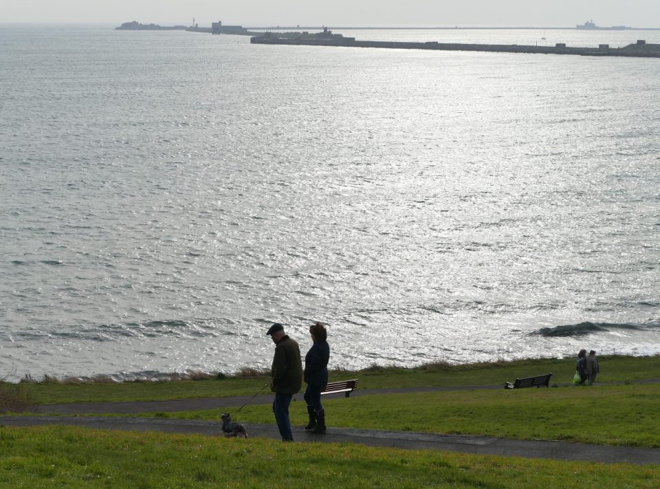  People making the most of the warm weather in Bournemouth, Dorset, earlier this morning