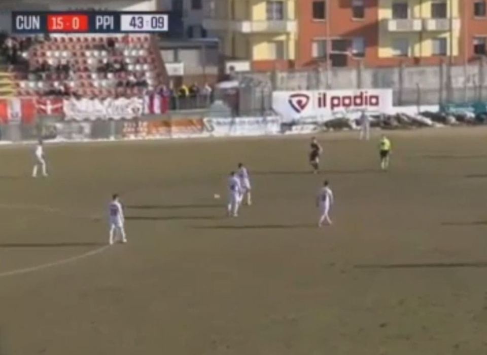  Serie C side Pro Piaenza were beaten 20-0 after fielding just seven players