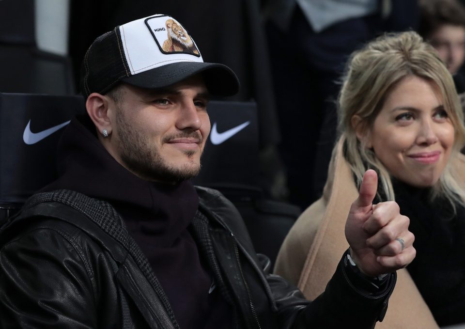  Mauro Icardi and Wanda watched Inter play from the stands today