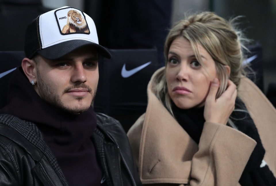  Icardi and wife-agent Wanda looked perfectly happy to be pitchside