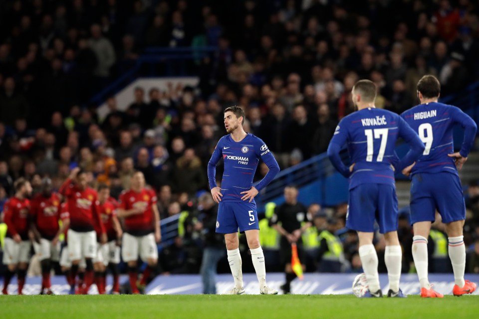  Chelsea players cannot hide their dejection at another defeat