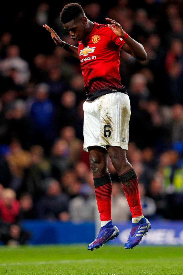  Pogba celebrates after doubling the Red Devils' lead