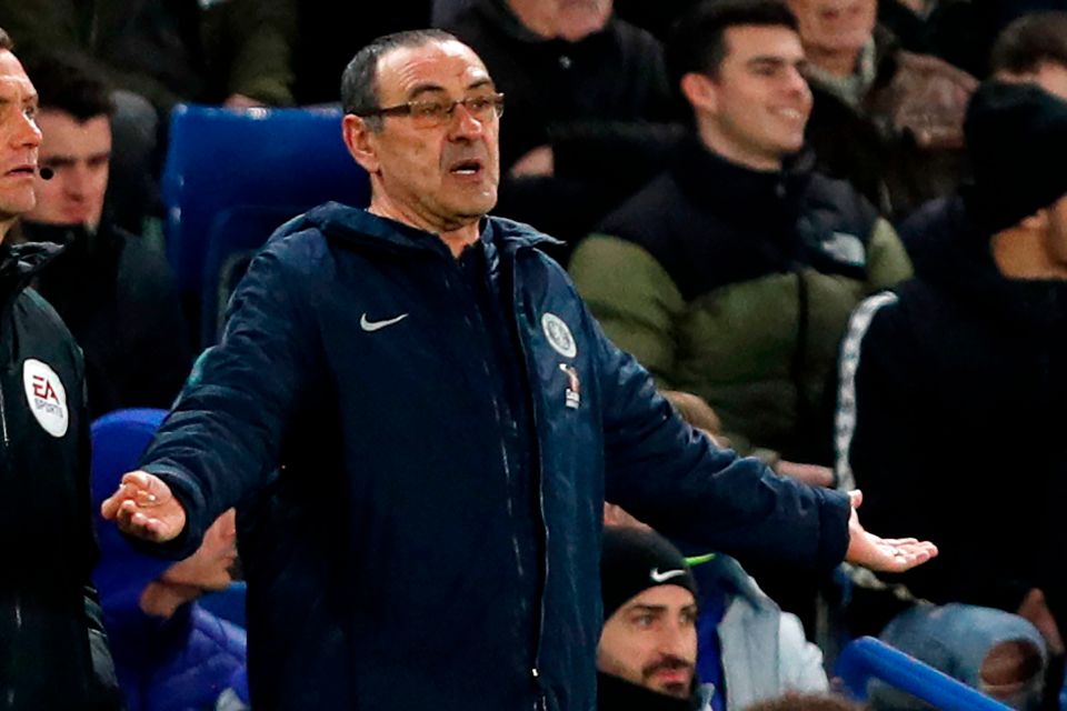  Maurizio Sarri looked a lost figure on the touchline as the fans turned against him