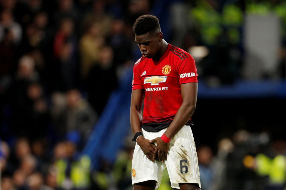  Paul Pogba celebrates in front of the Chelsea supporters