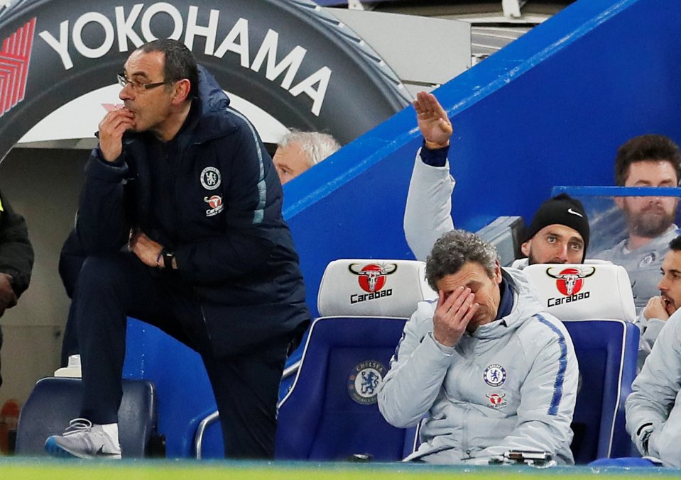  Sarri was met with chants of 'f*** Sarriball'