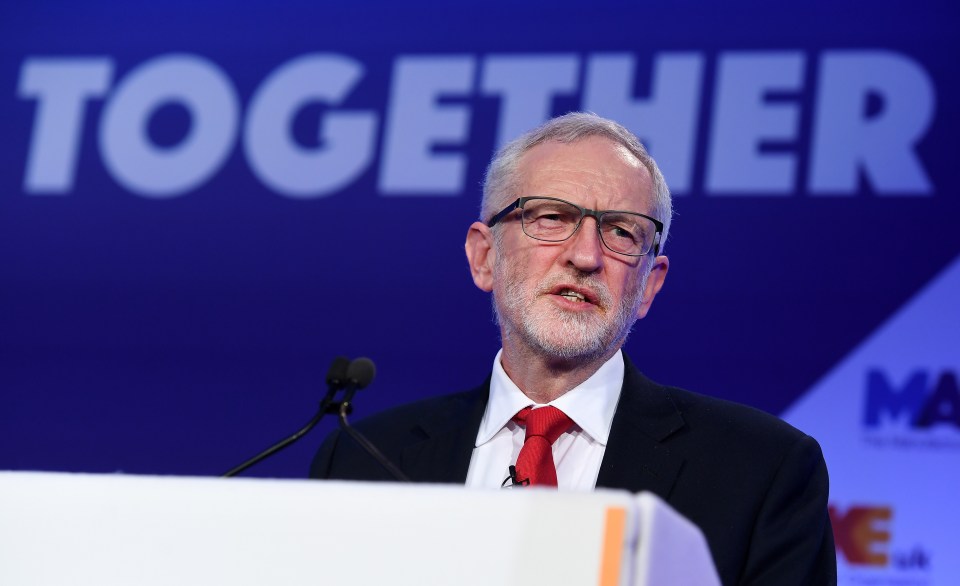  Jeremy Corbyn speaking at the EEF's National Manufacturing Conference in London