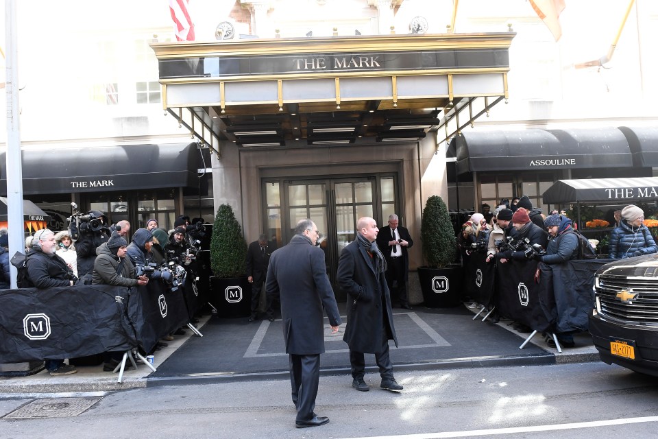  It's rumoured Meghan organised the press pack gathered outside the venue herself