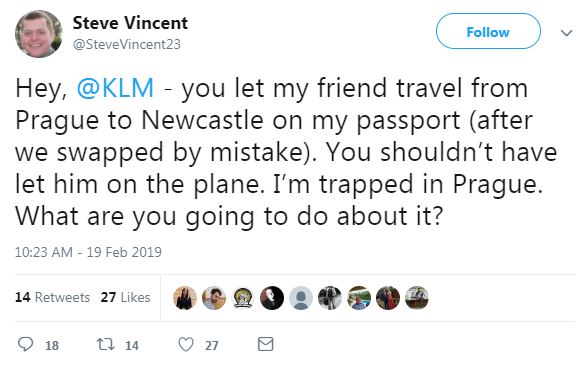  Steve used Twitter to contact the airline