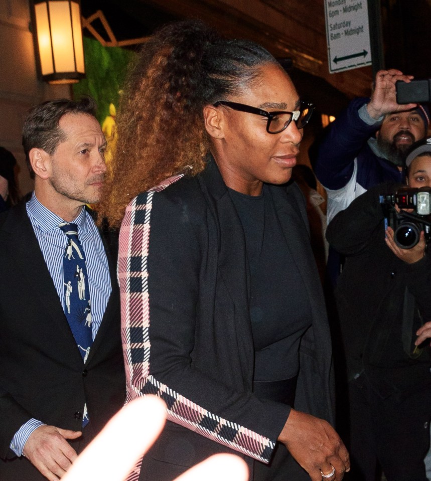  Her famous pal Serena Williams joined her entourage and helped to organise the event