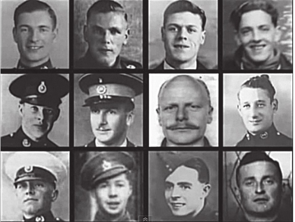  Faces of the Cockleshell Heroes, who took part in a daring raid behind enemy lines. Only two of them returned from the mission alive, but two others also survived as they were ruled out of the mission at the 11th hour because of damage to their boat