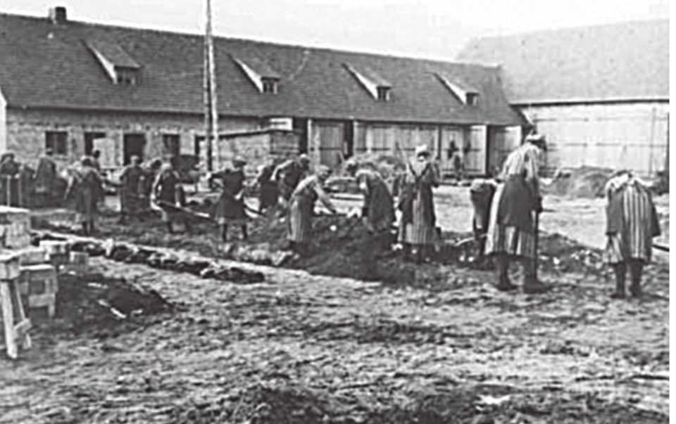  Women prisoners labour at the Ravensbrück concentration camp in Germany where 92,000 women were to die during the war