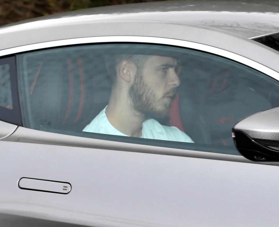 United stars were seen driving to training ahead of Liverpool today