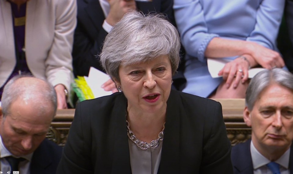  Prime Minister Theresa May speaks during Prime Minister's Questions in the House of Commons