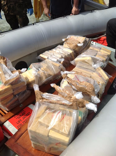  Around 200kg of cocaine were found on board