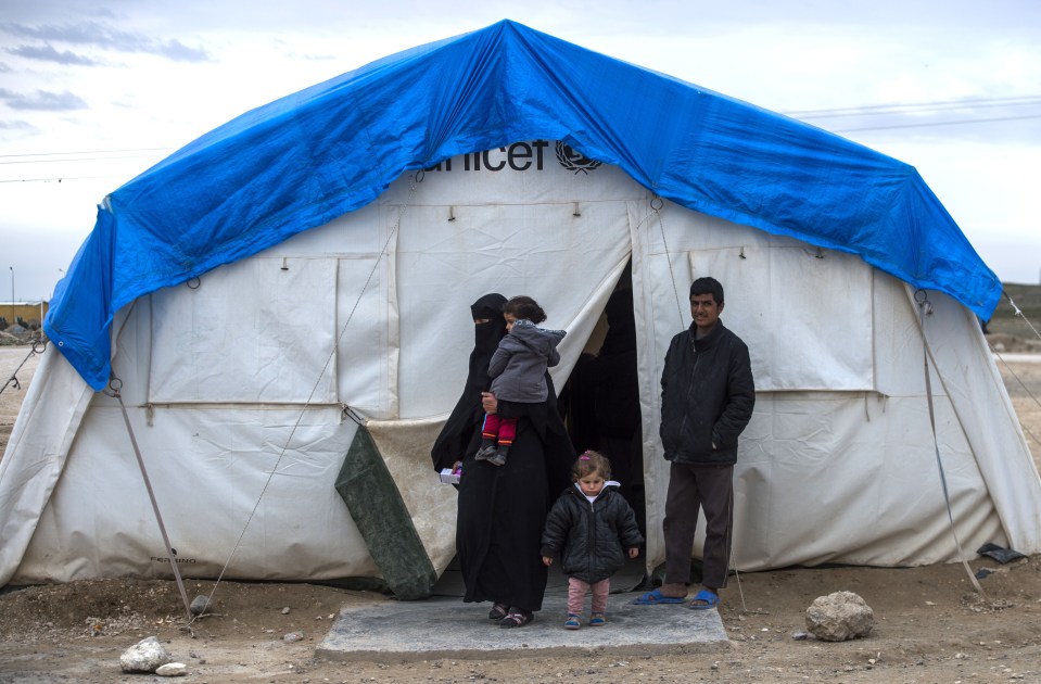 Shamima lives in a plush tent at the squalid refugee camp in northern Syria (stock image)