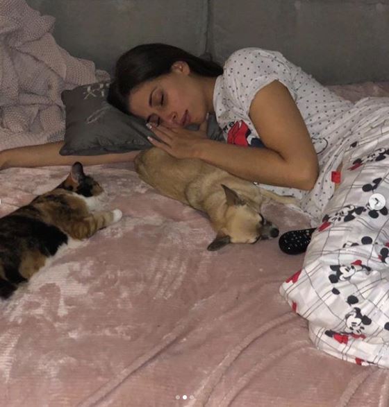  Joe announced the news with a series of photos of his girlfriend sleeping