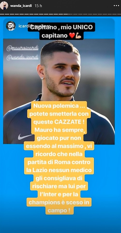  Wanda posted to social media suggesting the Argentine could be on his way out of Inter