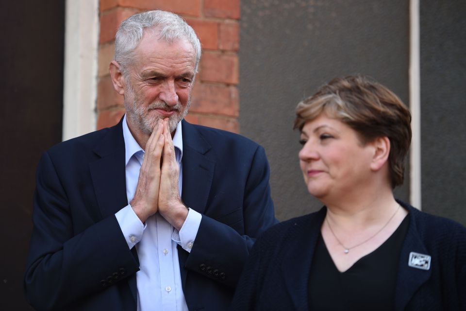  Jeremy Corbyn campaigning with Emily Thornberry yesterday