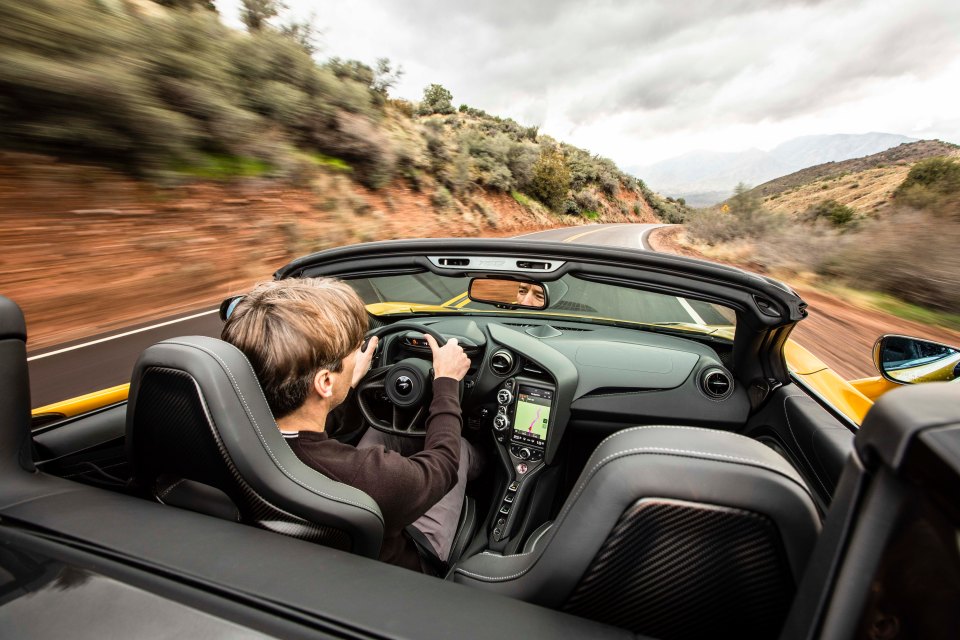  Add to a super-cool folding driver display, the 720S has a gearshift pinched straight from F1