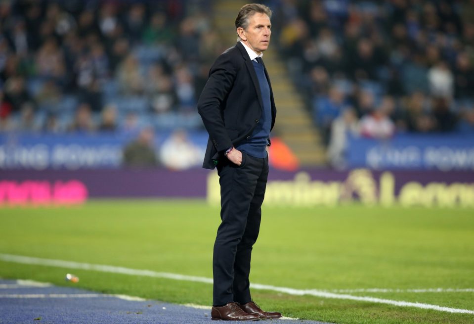  Puel cut a frustrated and lonely figure on the touchline against Crystal Palace