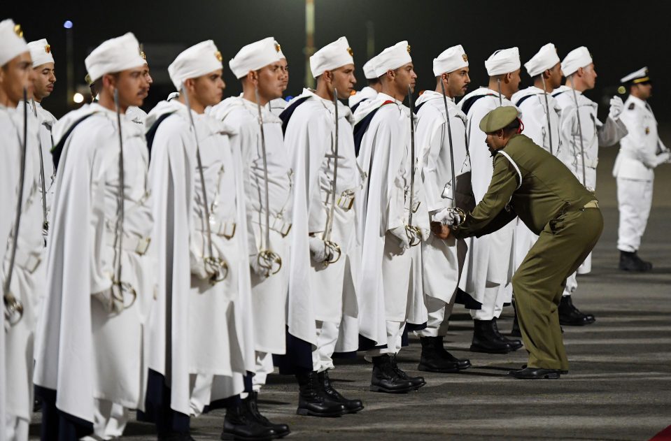  The final preparations to the guard of honour were being made ahead of the royal arrival