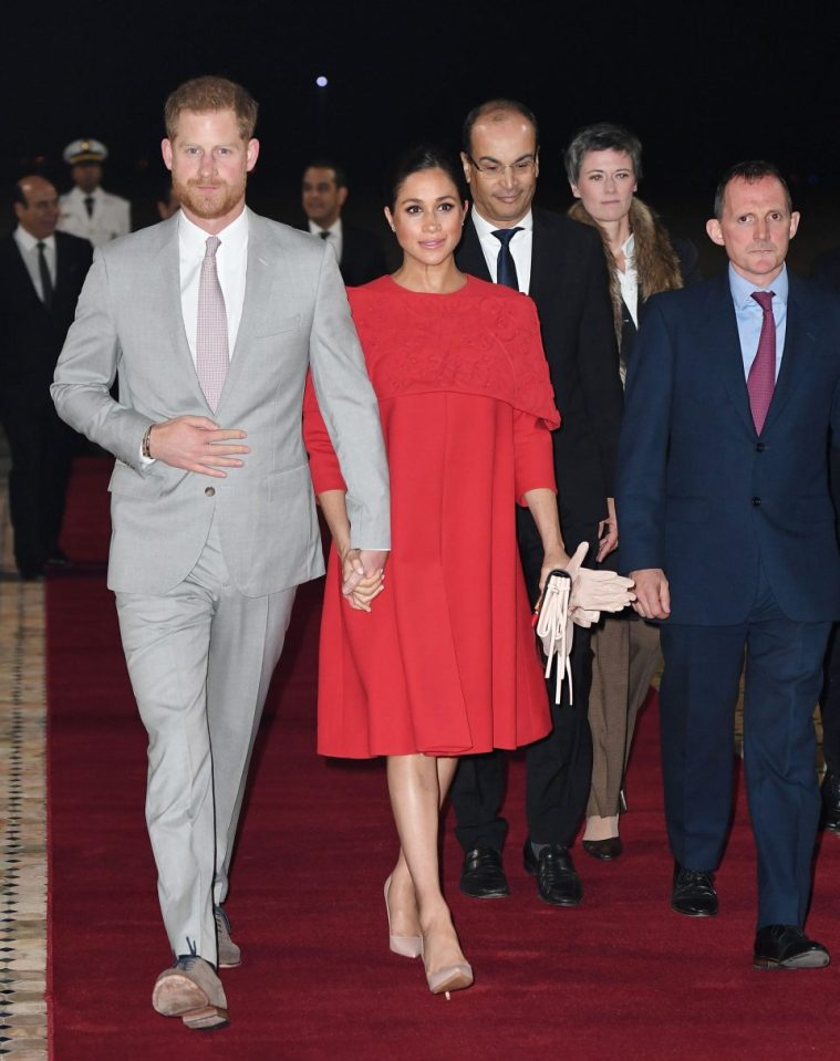  Harry and Meghan were greeted by the British ambassador to Morocco