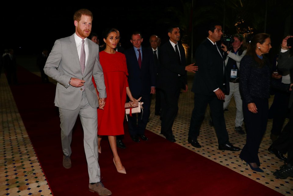  The couple walked the red carpet before going to the royal suite at the airport