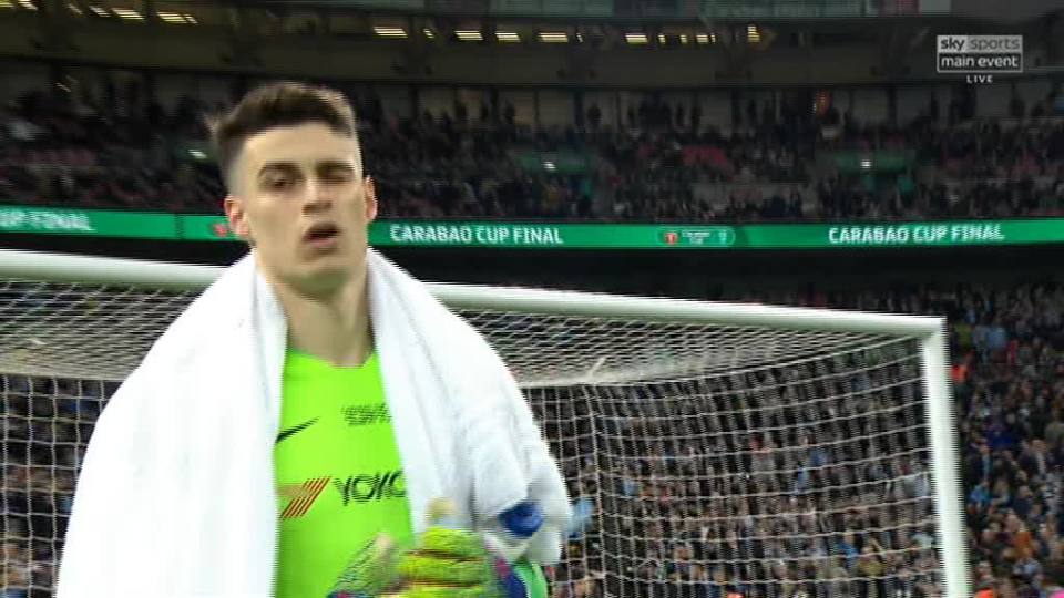  Kepa sensationally wink at the cameras after his row with Maurizio Sarri