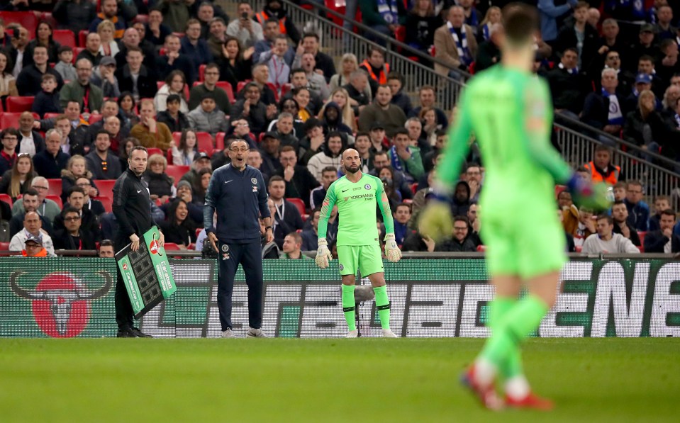  Kepa angered the Chelsea boss when he refused to be substituted at Wembley on Sunday