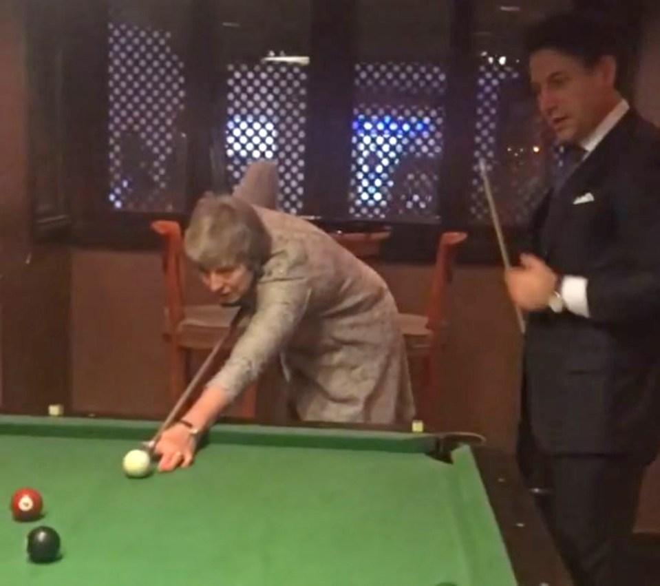 And she had a game of pool last night to let off some steam